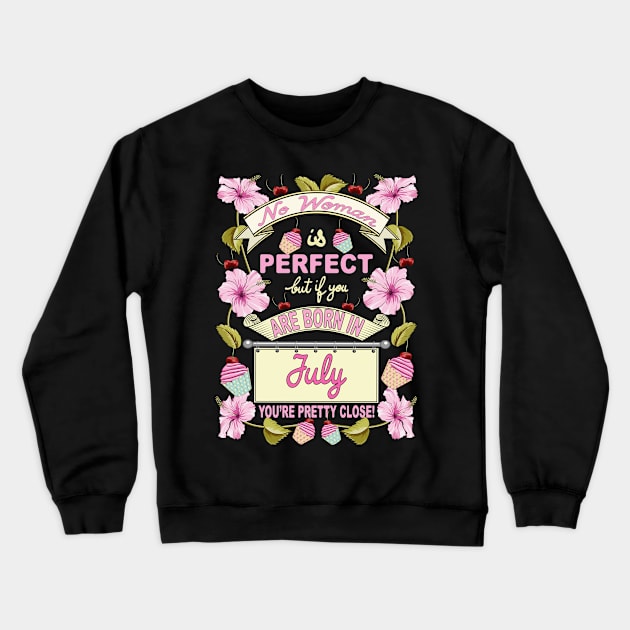 July Woman Crewneck Sweatshirt by Designoholic